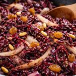 cucinare il radicchio con pinoli e uvetta