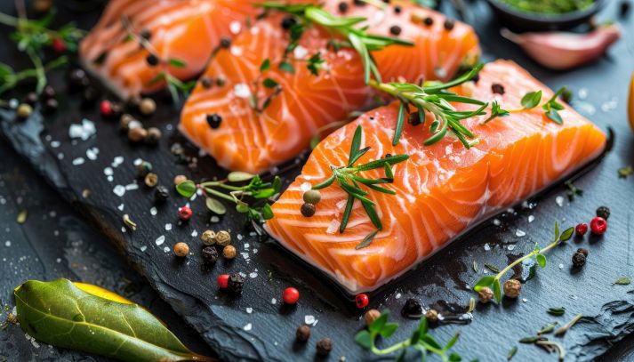 Invitante salmone con pepe rosa e rosmarino