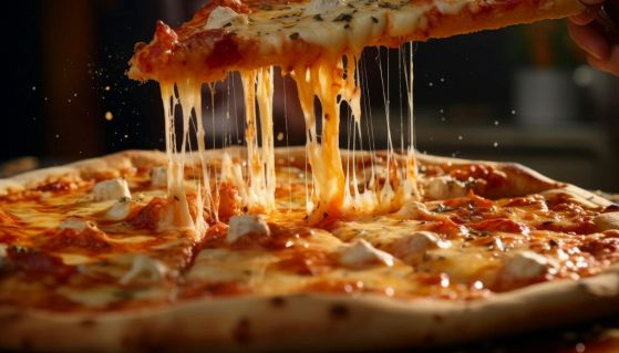 Pizza con tanti formaggi