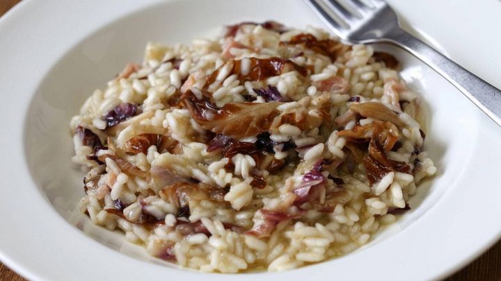 Risotto al radicchio e stracchino