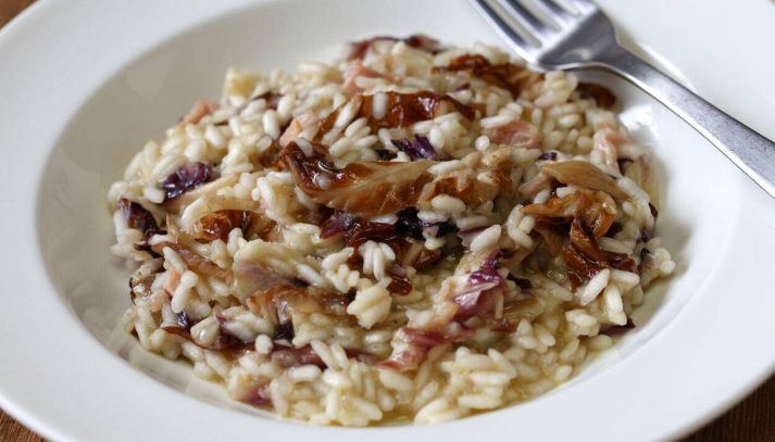 Risotto al radicchio e stracchino