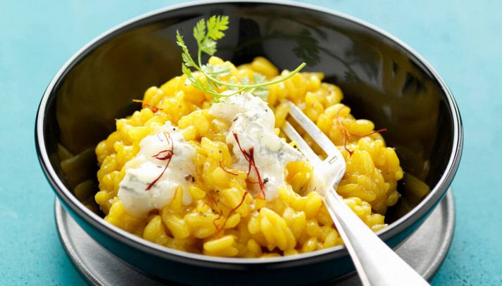 Risotto al gorgonzola e zafferano