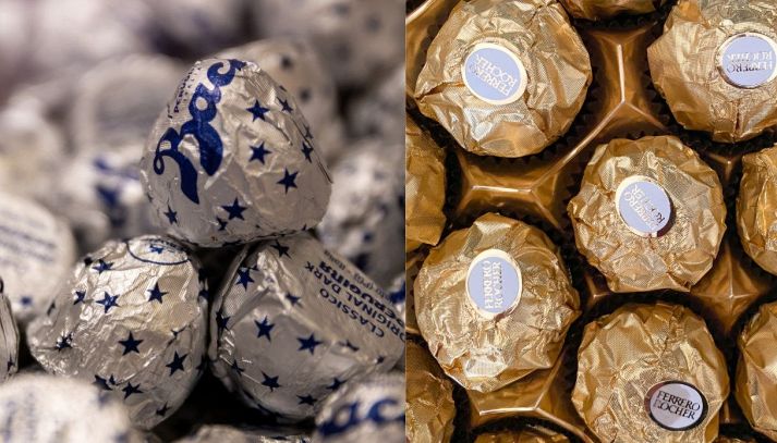 Baci Perugina e Ferrero Rocher a confronto