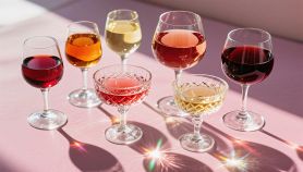 Bicchieri riempiti con diversi liquori