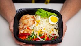 Contenitore di cibo per microonde in plastica