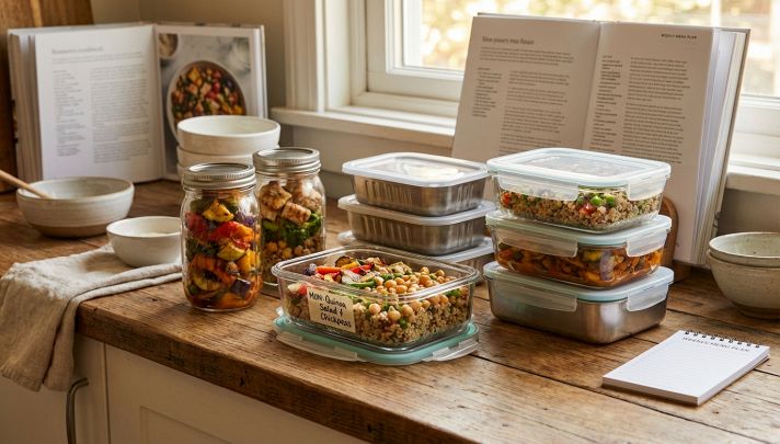 20 box meal prep con coperchio e 3 scomparti, bento box da 1,2 L, contenitori per alimenti riutilizzabili per trasporto, conservazione e congelamento - Così la tua casa diventa un'oasi di benessere