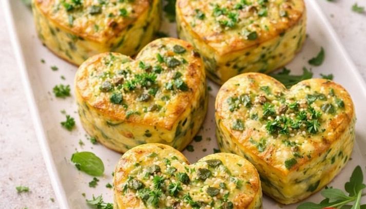 Frittatine a forma di cuore