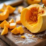 Zucca privata dei semi pronta per la cottura