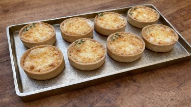 Mini quiche con cuore fondente