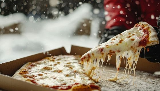 Pizza filante sui monti Milano Cortina