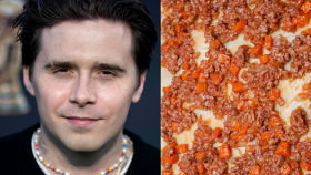 Piatto di pasta al ragù con formato non tradizionale, simbolo di polemica social su ricette italiane reinterpretate