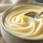 Ciotola con crema soffice e spumosa