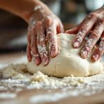 Impasto lavorato su superficie infarinata