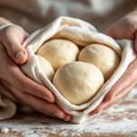 Palline coperte che lievitano