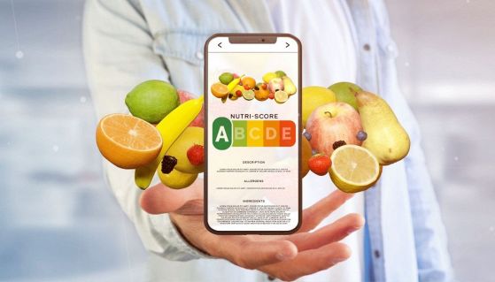 App con Nutriscore su smartphone