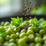 Fave condite con foglie di menta