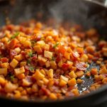 Pancetta croccante in padella