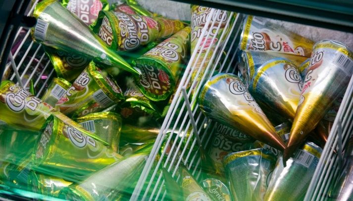 Cornetti Algida Disc in diversi gusti nel banco frigo