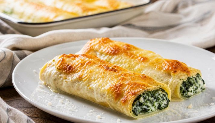 Cannelloni di ricotta e spinaci con besciamella