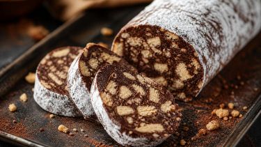 Salame di cioccolato con cacao