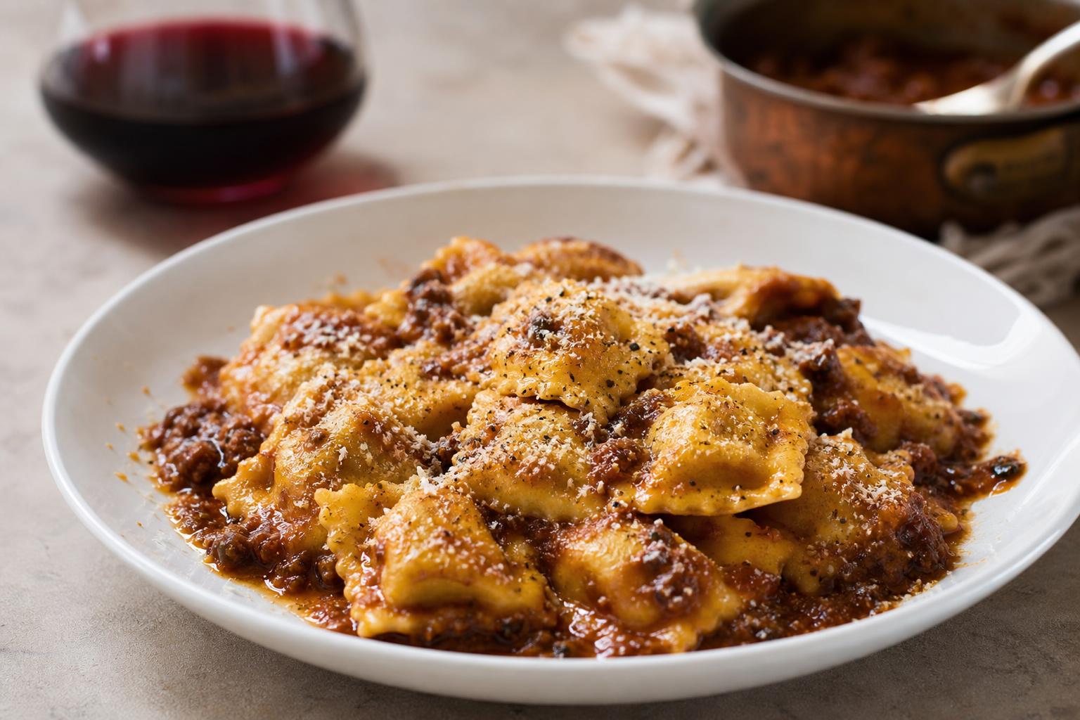Agnolotti al sugo di brasato