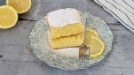 Piattino con brownies al limone