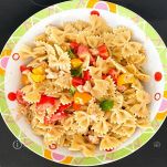 Farfalle con pomodorini, tonno e basilico
