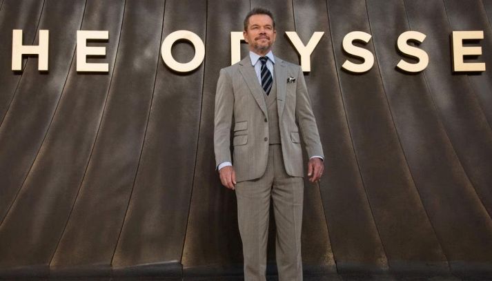 Matt Damon alla prima di The Odissey