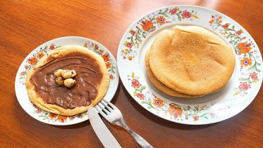Pancake vuoti e farciti da mangiare