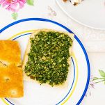 Pizza con finto pesto