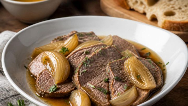 Bollito con cipolle