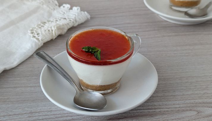 Tazzina con cheesecake