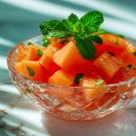 Ciotolina con melone marinato al lime e menta