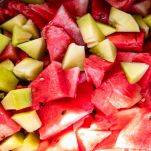 Pezzetti di cocomero e melone