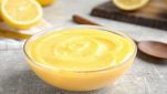 Crema al limone senza lattosio nella ciotola