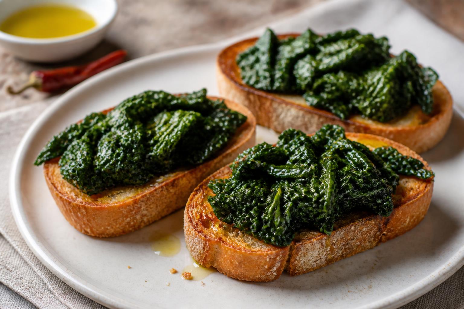 Fettunta: ricetta toscana con cavolo nero