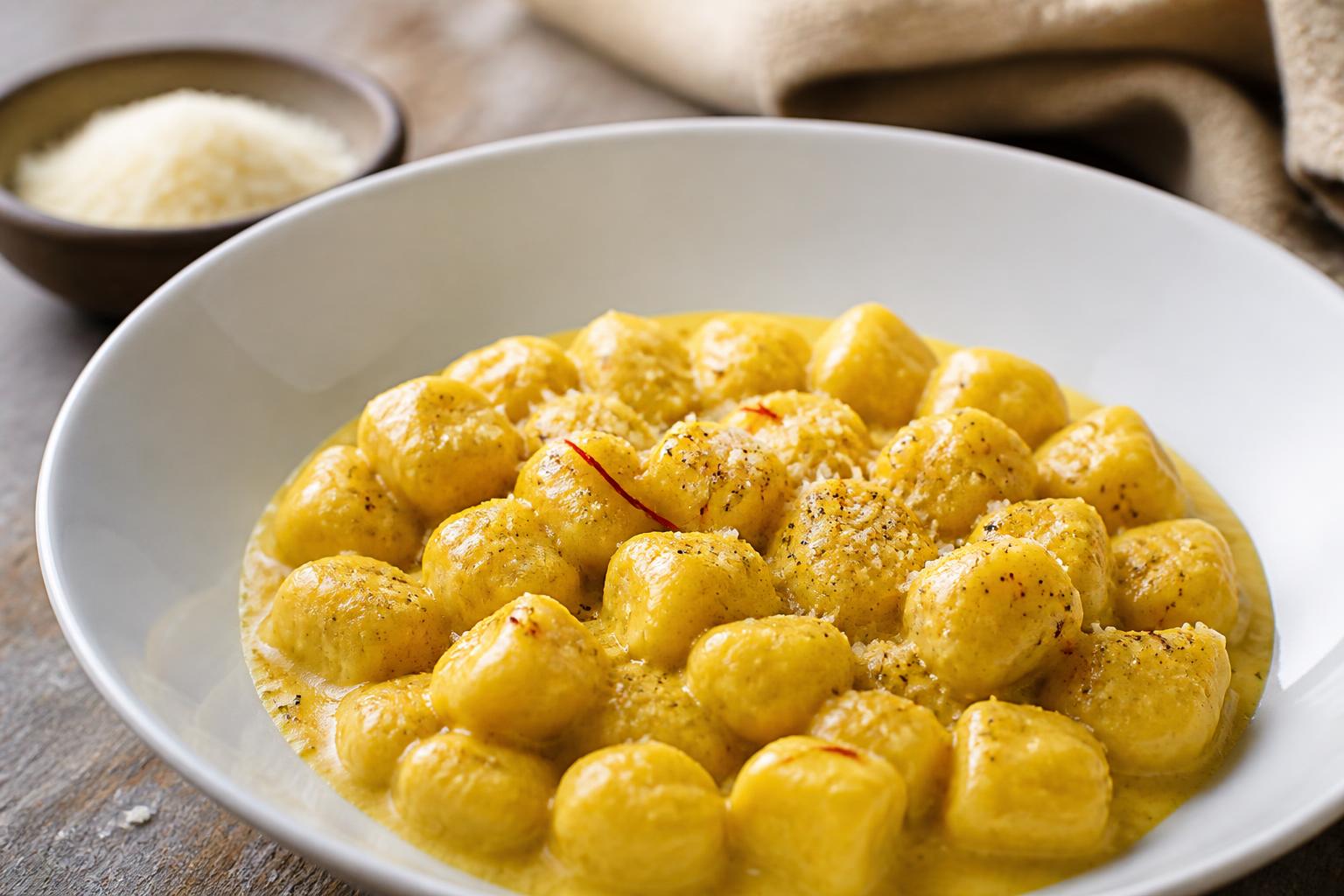 Gnocchi allo zafferano