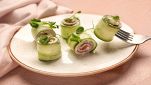 Rotolini di cetrioli con prosciutto crudo