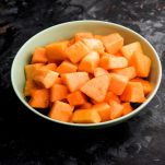 Melone tagliato a cubetti