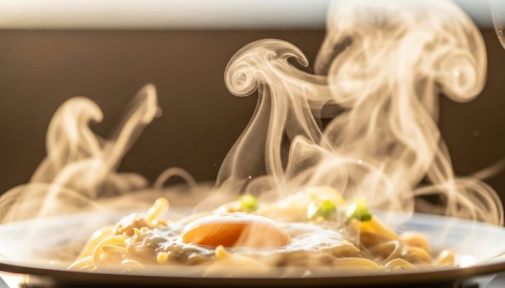 Pasta calda e fumante