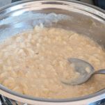 Pentola con risolatte pronto