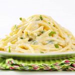 Spaghetti al limone e latte di cocco