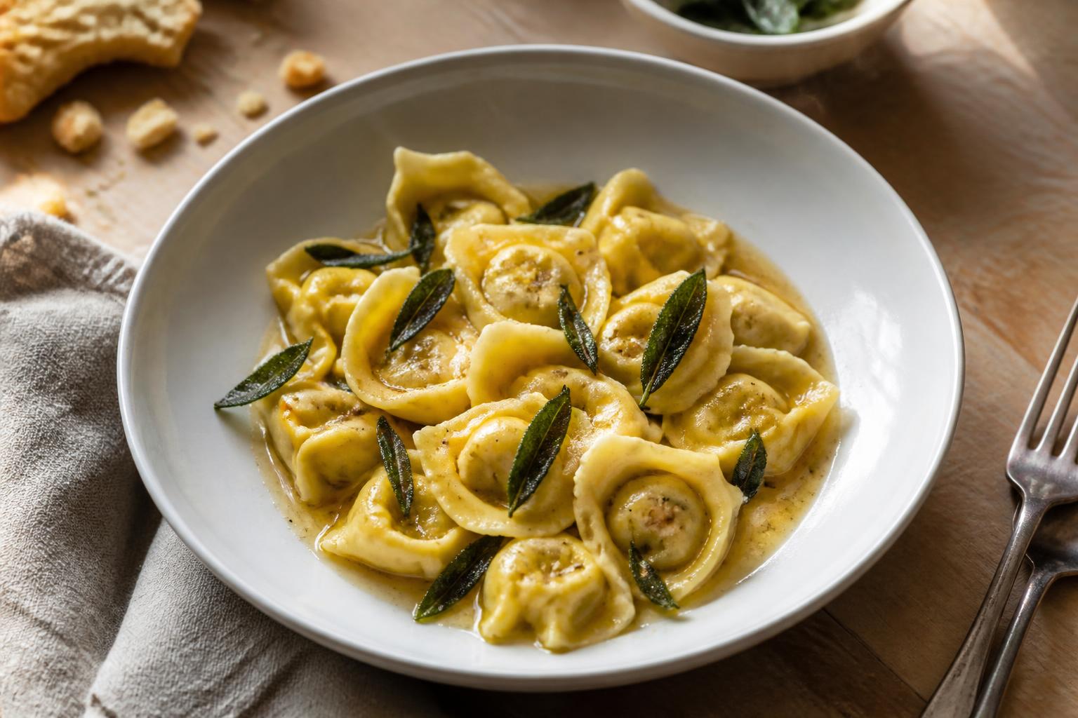 Tortellini vegani di patate e funghi porcini