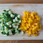 tagliare verdure a cubetti