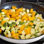 padella con zucchine e zucca