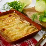 Finocchi e carote al forno con gratinatura di pangrattato e formaggio