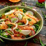 Insalata di finocchi, arance e salmone