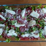 Parmigiana di scarola prima della cottura