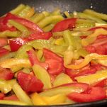 Cottura dei peperoni in padella