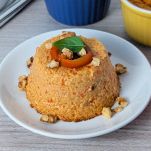 Piatto con sformatino di peperoni